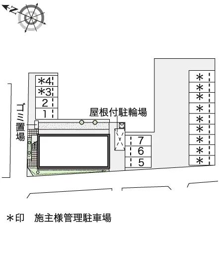 ★手数料０円★野田市中根 月極駐車場